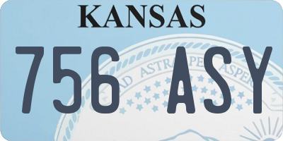 KS license plate 756ASY