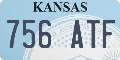 KS license plate 756ATF