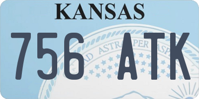 KS license plate 756ATK