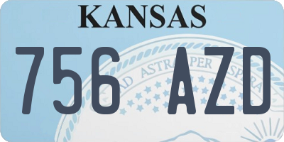 KS license plate 756AZD