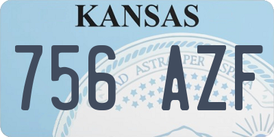 KS license plate 756AZF
