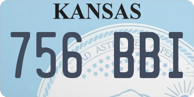 KS license plate 756BBI