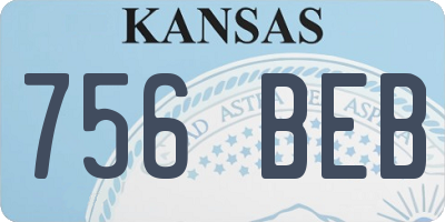 KS license plate 756BEB
