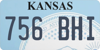 KS license plate 756BHI