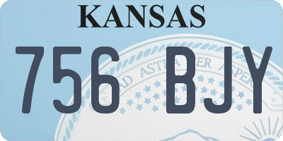 KS license plate 756BJY
