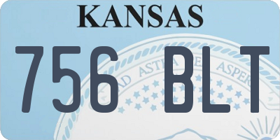 KS license plate 756BLT