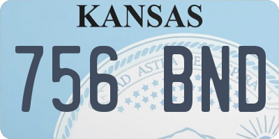KS license plate 756BND