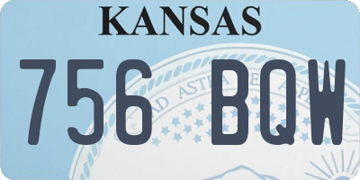 KS license plate 756BQW