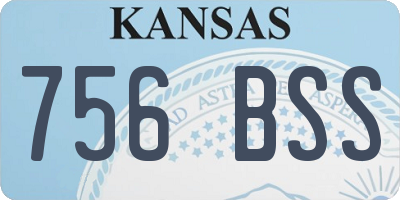 KS license plate 756BSS