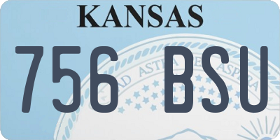 KS license plate 756BSU
