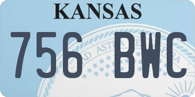 KS license plate 756BWC