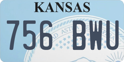 KS license plate 756BWU