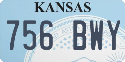 KS license plate 756BWY
