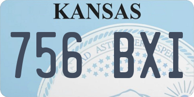 KS license plate 756BXI