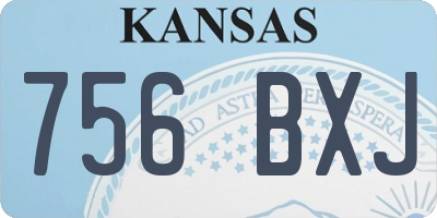 KS license plate 756BXJ