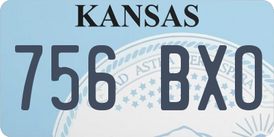KS license plate 756BXO