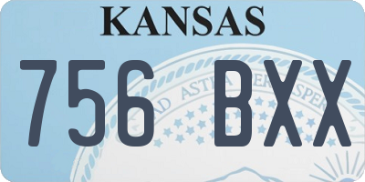 KS license plate 756BXX