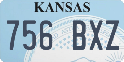 KS license plate 756BXZ