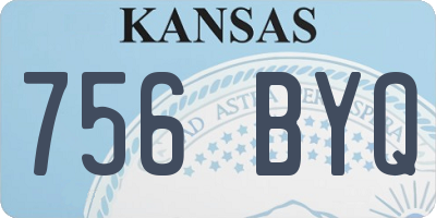 KS license plate 756BYQ