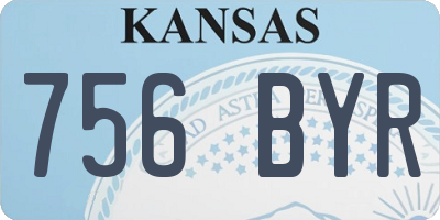KS license plate 756BYR