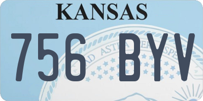 KS license plate 756BYV