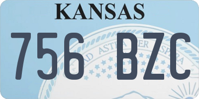 KS license plate 756BZC