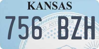 KS license plate 756BZH