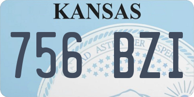 KS license plate 756BZI