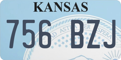 KS license plate 756BZJ