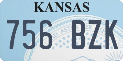KS license plate 756BZK