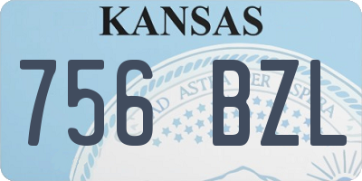KS license plate 756BZL