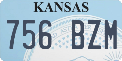 KS license plate 756BZM