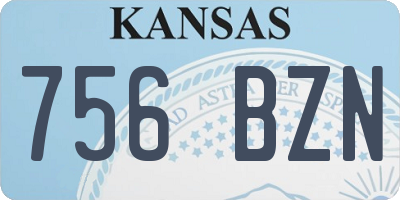 KS license plate 756BZN