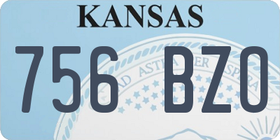 KS license plate 756BZO