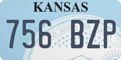 KS license plate 756BZP