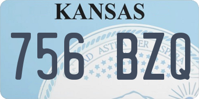 KS license plate 756BZQ