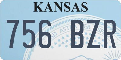 KS license plate 756BZR