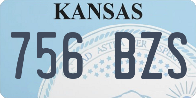 KS license plate 756BZS