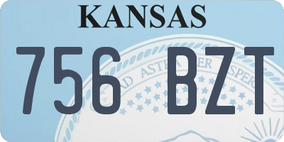 KS license plate 756BZT