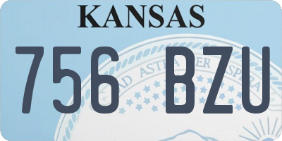 KS license plate 756BZU