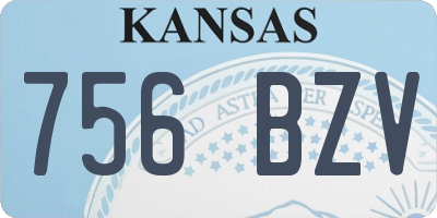 KS license plate 756BZV