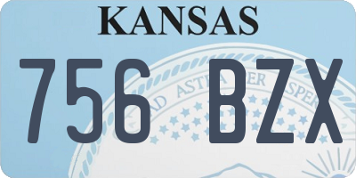 KS license plate 756BZX