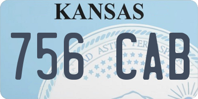 KS license plate 756CAB