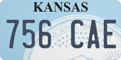 KS license plate 756CAE