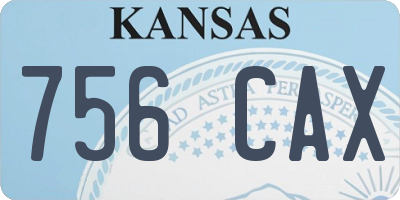 KS license plate 756CAX
