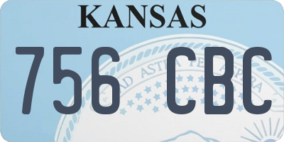 KS license plate 756CBC