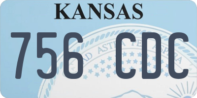 KS license plate 756CDC