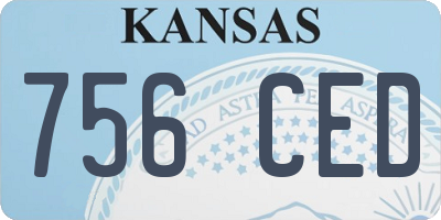 KS license plate 756CED