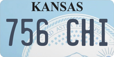 KS license plate 756CHI