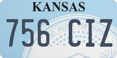 KS license plate 756CIZ